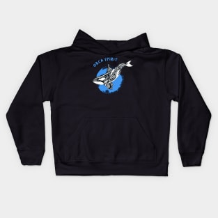 Orca Killer Whale Blue Tribal Tattoo Sun Ink Art Kids Hoodie